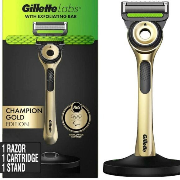 Gillette Labs Champion Gold Edition w/ Magnetic Stand - Picture 1 of 2